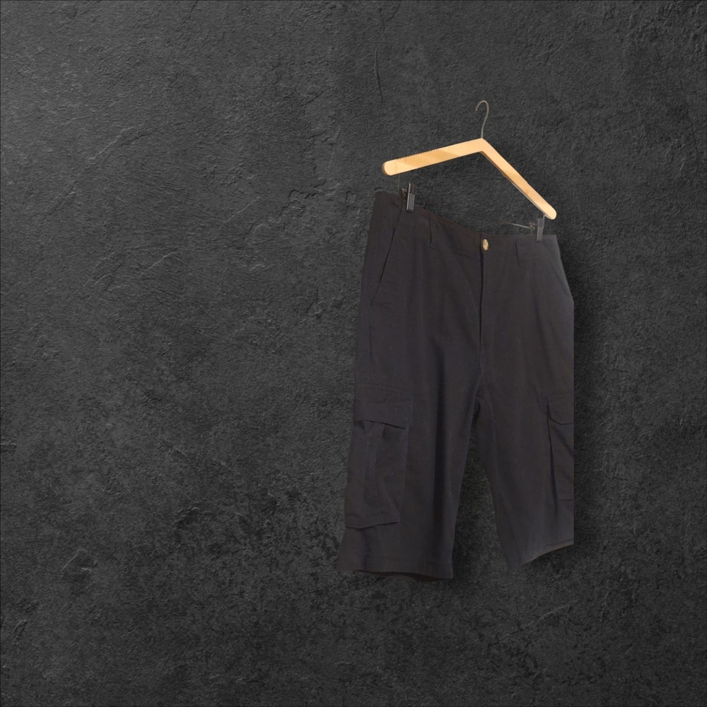 Sean John Black Cargo Shorts with Simple Design Sean Combs Puffy Puff Daddy Ditt - Picture 2 of 7